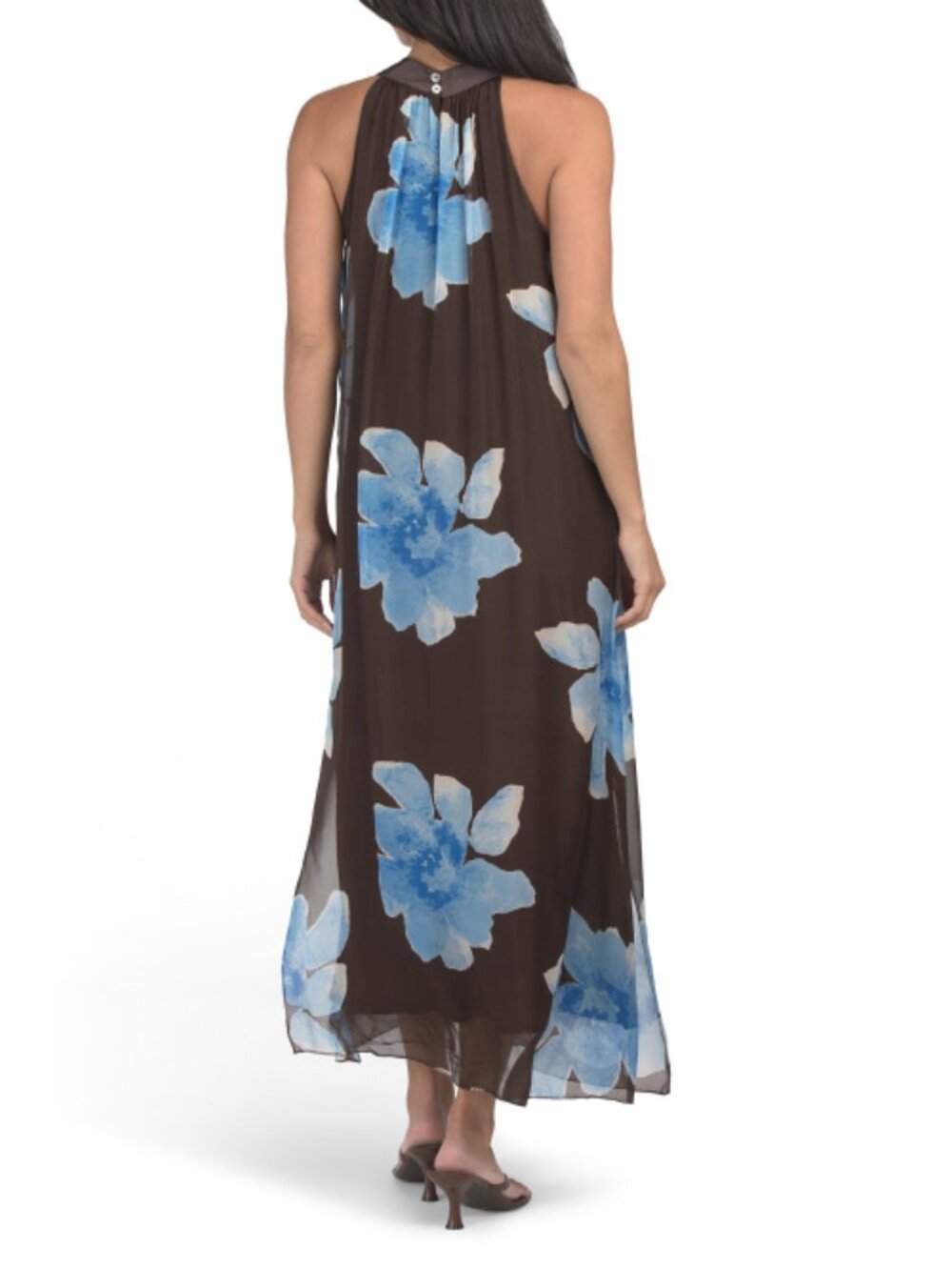ROSEMARINE Made In Italy Halter Printed Maxi Dress - Picture 2 of 2